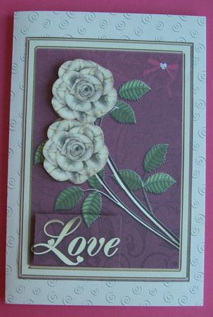 Gold Rose Love 5x7 Eazicut by Eunice Roberts