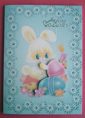 Easter Bunny A4 Card by Eunice Roberts