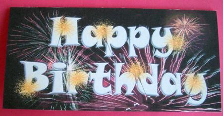 Fireworks Dl Card Front by Eunice Roberts