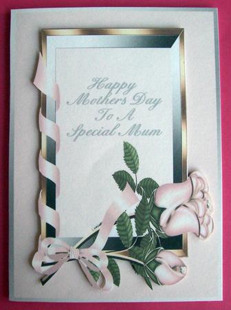 Roses and Ribbon Frame - Mothers Day by Eunice Roberts