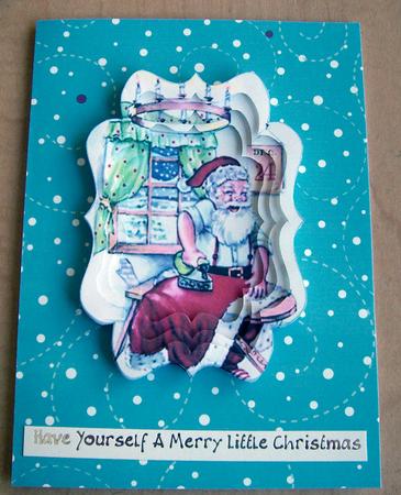 Santa Preparing for Big Day Fancy Tunnel Sheet by Eunice Roberts