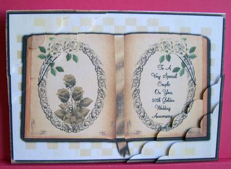 50th Golden Wedding Book Deckle Edge Stacker by Eunice Roberts