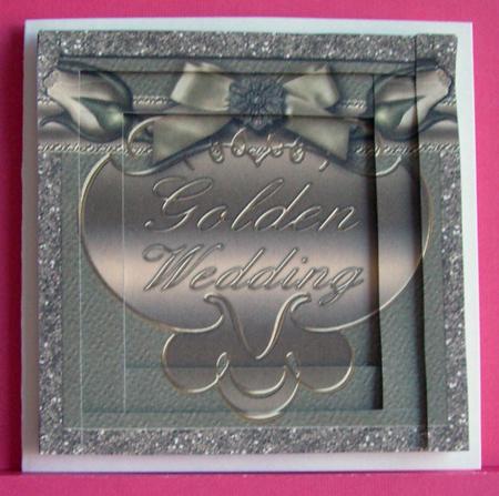 Golden Anniversary Double Rose 5in Spiral Edge Stacker by Eunice Roberts
