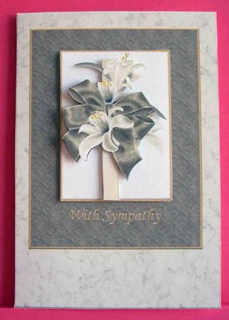 With Sympathy Step by Step Card Front by Eunice Roberts