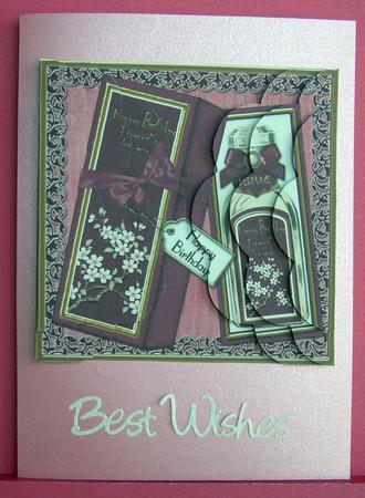 Plum Birthday Perfume 5in Side by Side Round Scallop Stacker by Eunice Roberts