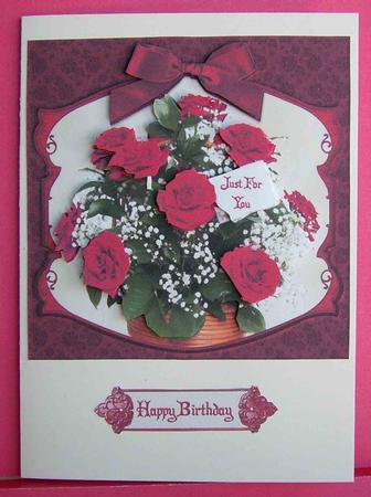 Roses Just for You with Decoupage by Eunice Roberts