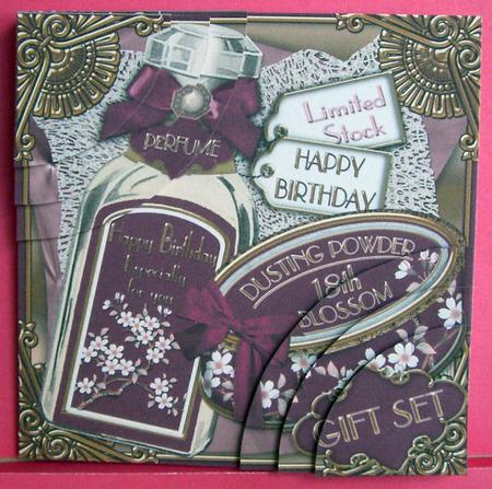 Plum Blossom 18th Birthday Gift Set 6in Duo Corner Stacker by Eunice Roberts