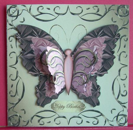 Simply Gorgeous Layered Butterfly in Swirly Frame 3 by Eunice Roberts