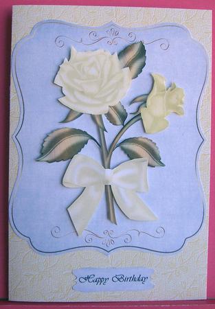 Yellow Roses Bracket Card Front by Eunice Roberts