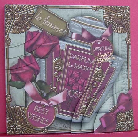 Rose Perfume Best Wishes 6in Dup Corner Stacker by Eunice Roberts