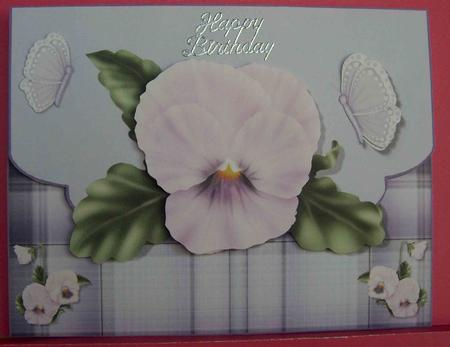 Perfect Pansies Envelope Quick Card Front by Eunice Roberts