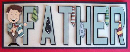 Father Dl Quick Card Front with Decoupage by Eunice Roberts