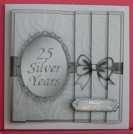 Elegant Metallic Greeting Card with Side Stacker by Eunice Roberts