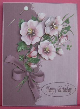 Pink Floral Spray by Eunice Roberts