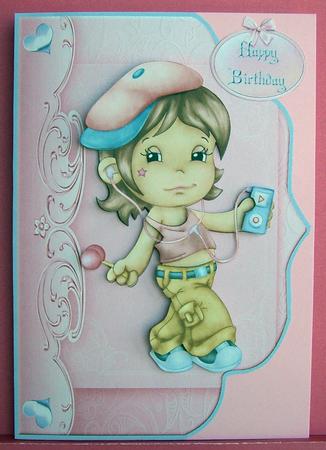 Li'l Cool Lolly Kid Fancy Edge with Decoupage by Eunice Roberts