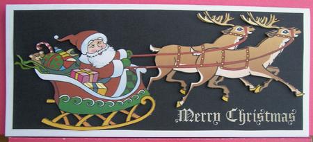 Large Dl Santa on His Way by Eunice Roberts