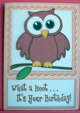 A4 What a Hoot Owl Birthday Felties by Eunice Roberts