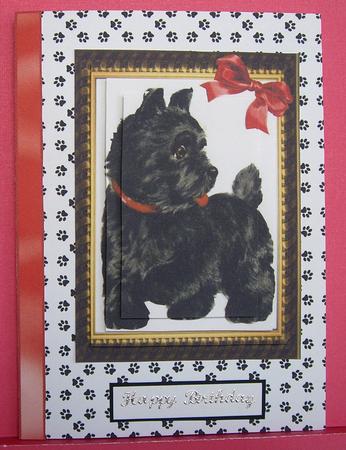 Scottie Dog with Red Bow, Pyramids by Eunice Roberts