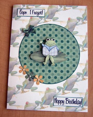 Hoppy Frog Wobble Card by Eunice Roberts