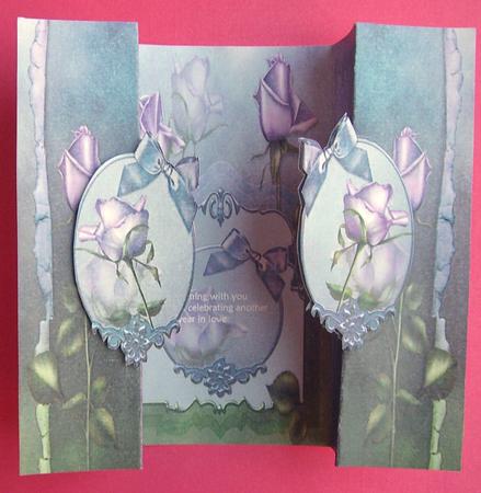 Purple Rose Double Fold Back by Eunice Roberts