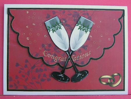 Congratulations Romance Mock Envelope Card by Eunice Roberts