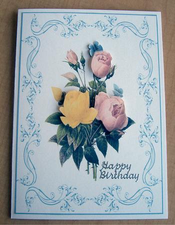 Beautiful Rose Bouquet A4 Topper/card by Eunice Roberts