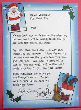 Girl's Letter from Santa by Eunice Roberts