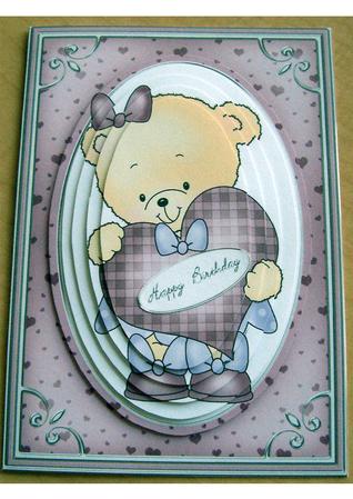 A4 Rosie's Heart in Dusky Pink Pyramage Kit by Eunice Roberts