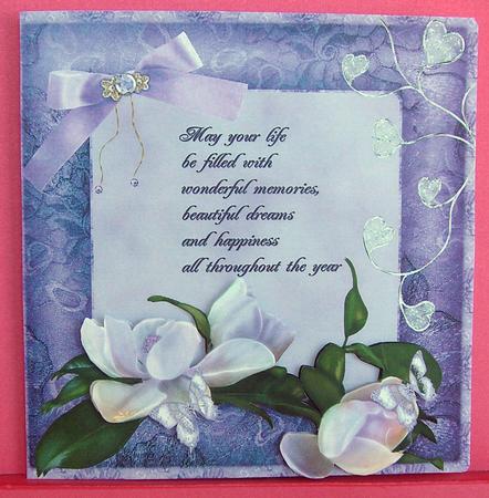 8x8 Birthday Verse and Flowers by Eunice Roberts