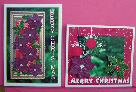 Poinsettia for Christmas 2 Card Sheet by Eunice Roberts