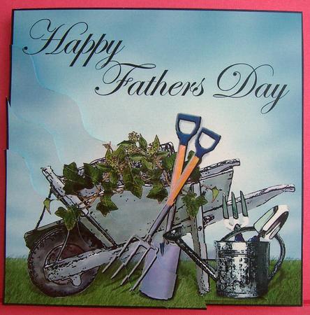 Gardening Fathers Day Wavy Corner Side Stacker Topper by Eunice Roberts