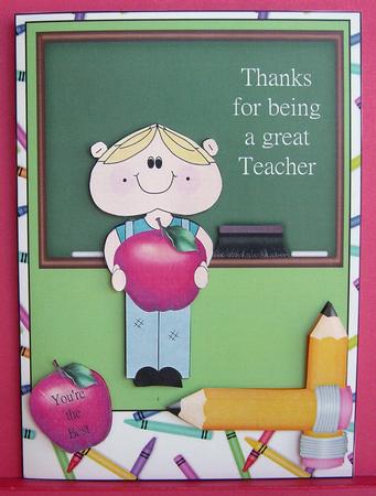Max Teacher Thanks Large Topper by Eunice Roberts