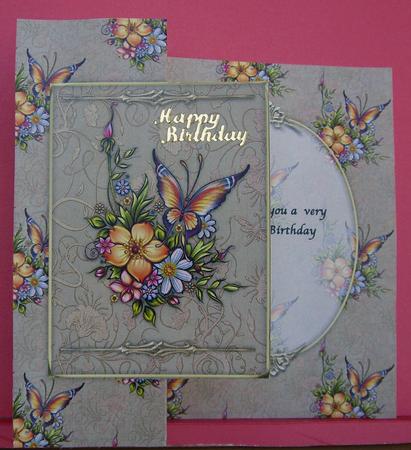 Flowers & Butterflies Fold Back by Eunice Roberts