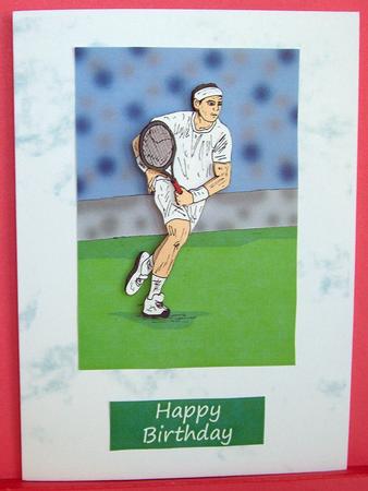 Tennis Player - Decoupage by Eunice Roberts