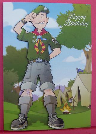 Cub/scout Dude (red & Yellow) A4 by Eunice Roberts