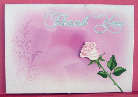 Rose Thank You Card #3 by Eunice Roberts