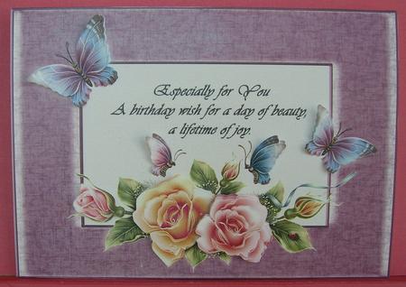 Butterflies and Flowers Border with Verse by Eunice Roberts