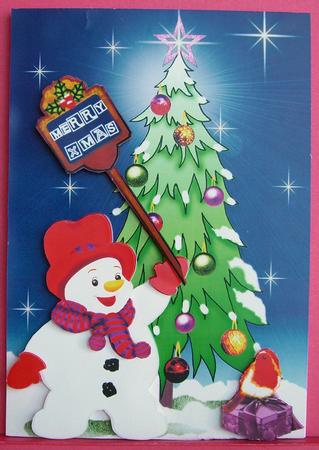 Merry Xmas Snowman by Eunice Roberts
