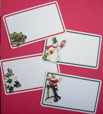Giant Easel Tableau Presentation Box Christmas Labels by Eunice Roberts