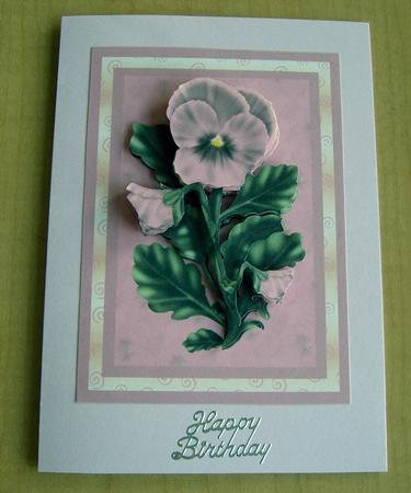 Pink Pansy Decoupage by Eunice Roberts
