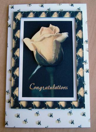 Yellow Rose Retirement Spinner Card by Eunice Roberts