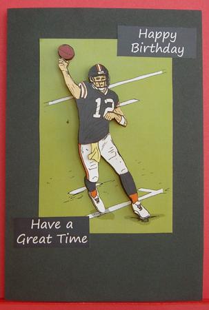 American Football 1 (navy & Orange) - Decoupage by Eunice Roberts