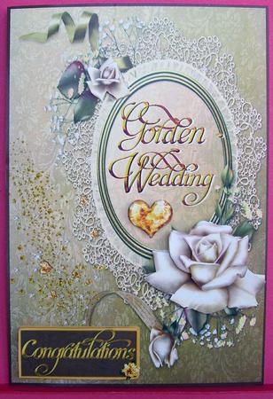 Golden Wedding Roses by Eunice Roberts