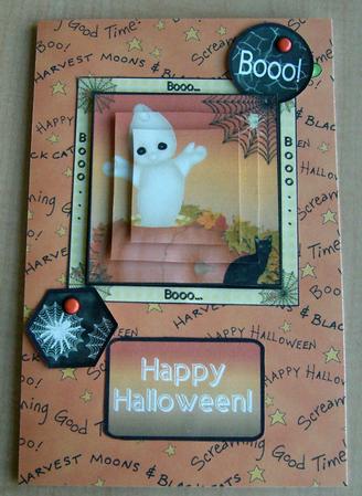 Ghost with Pumpkin by Eunice Roberts