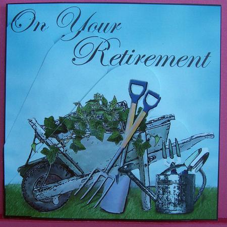 Gardening Retirement Fan Pyramage Topper by Eunice Roberts