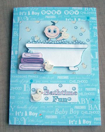 Baby in Bath (boy) by Eunice Roberts