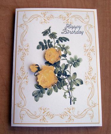 Beautiful Yellow Roses A4 Topper/card by Eunice Roberts