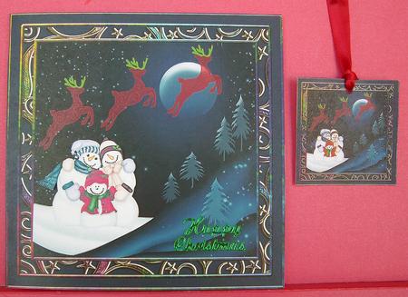 Moonlit Snowmen! by Eunice Roberts