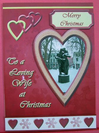 To a Loving Wife at Christmas (red) - A5 by Eunice Roberts