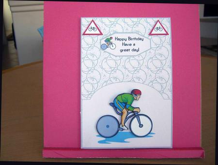 On Your Bike Card Front by Eunice Roberts